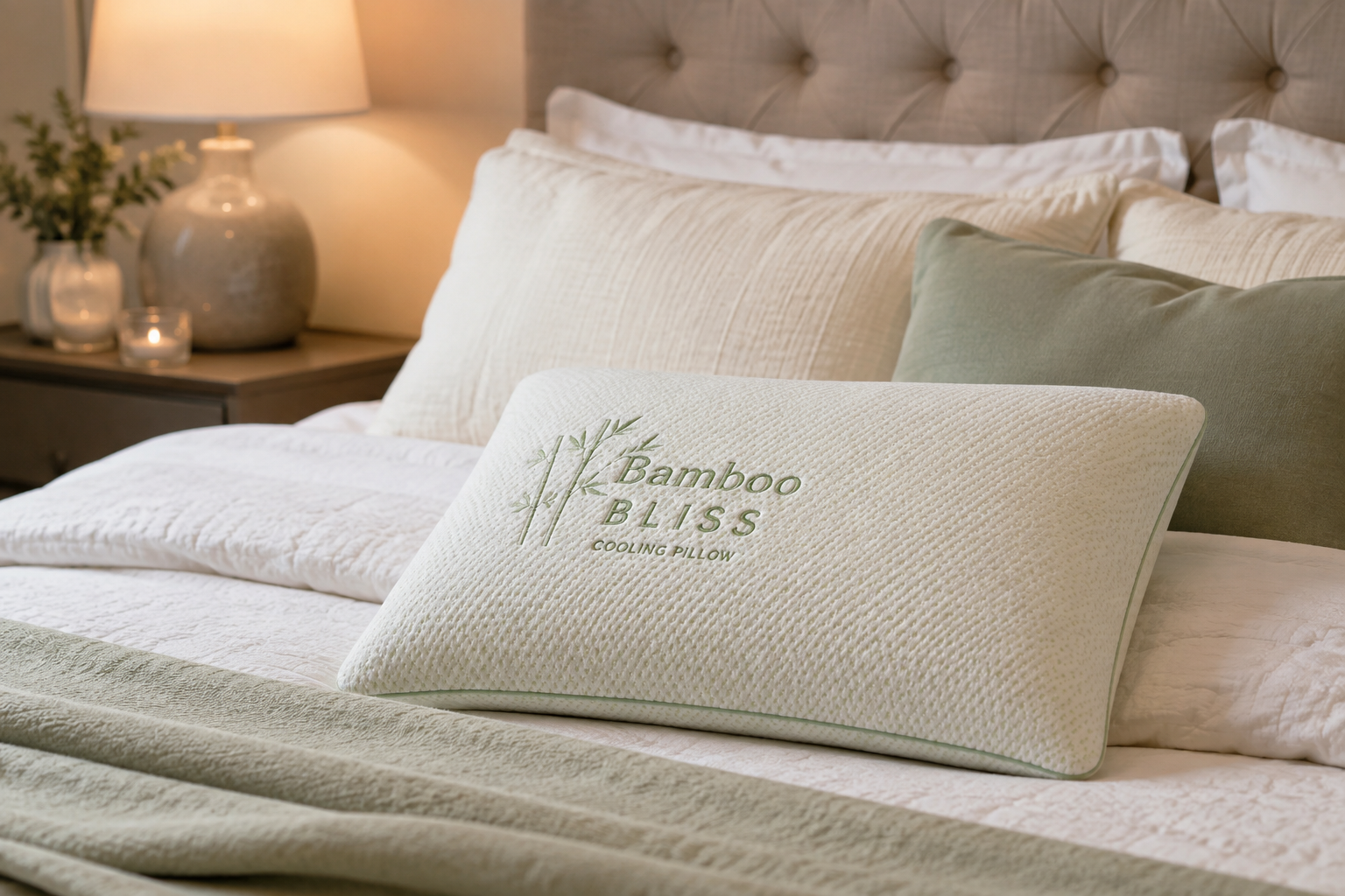 Bamboo Bliss Cooling Pillow angle 2