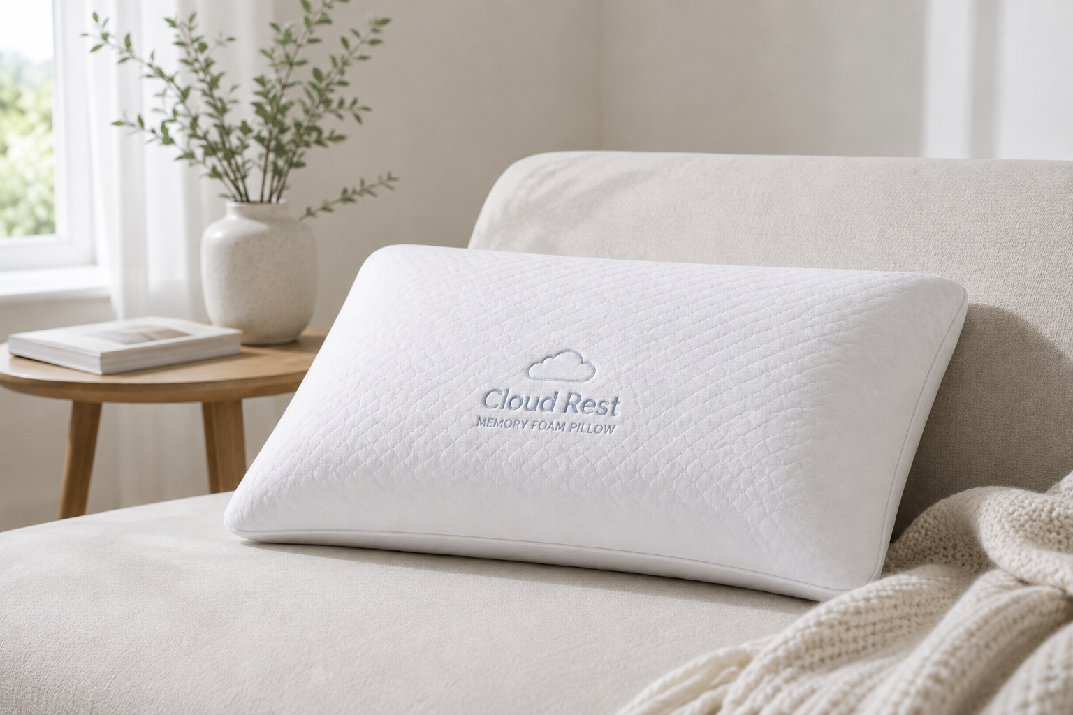 Cloud Rest Memory Foam Pillow angle 3
