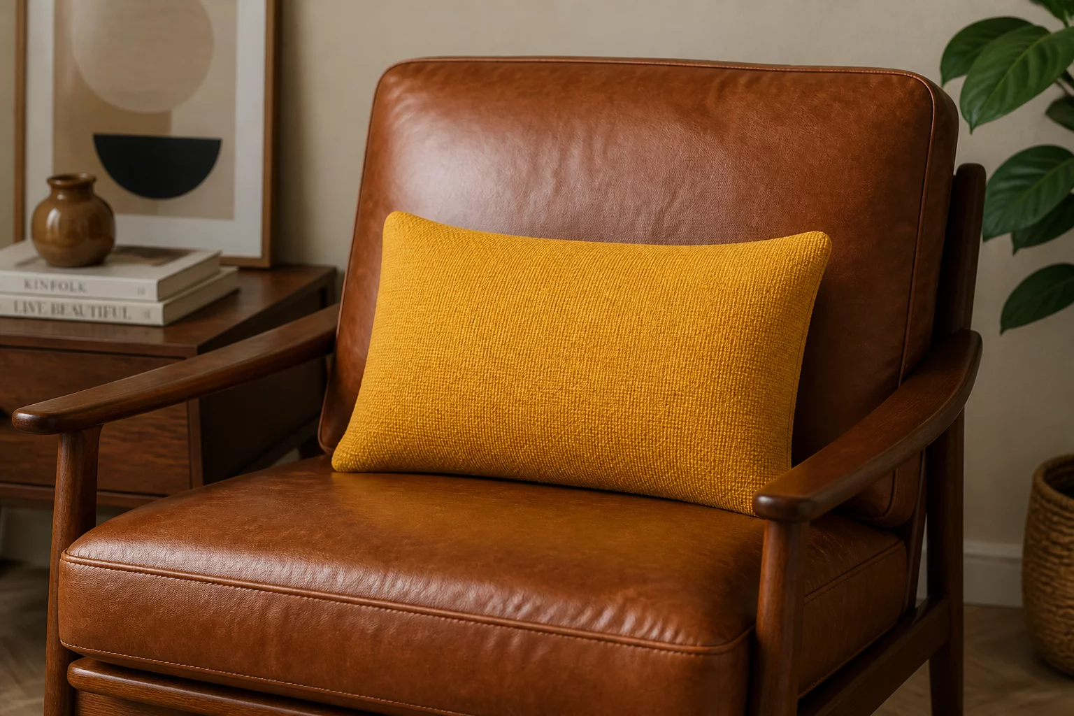Lumbar Support Sofa Pillow providing posture reinforcement on living room couches