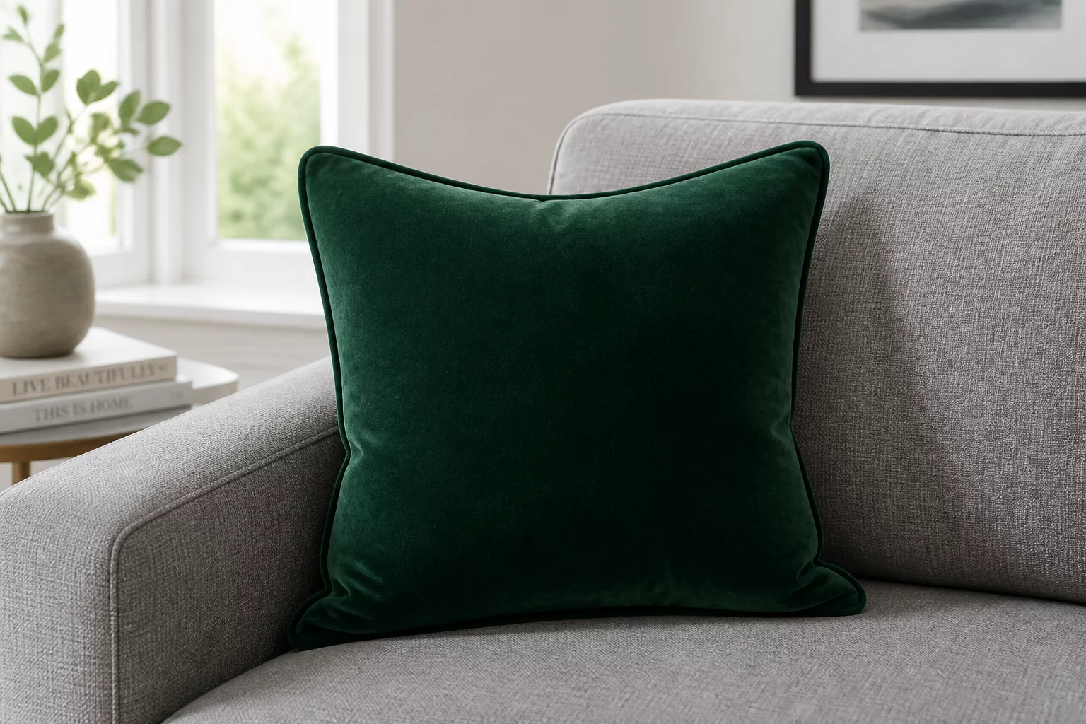 Luxe Velvet Throw Pillow angle 3