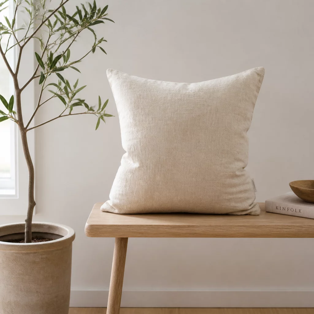 Minimalist Linen Cushion angle 3