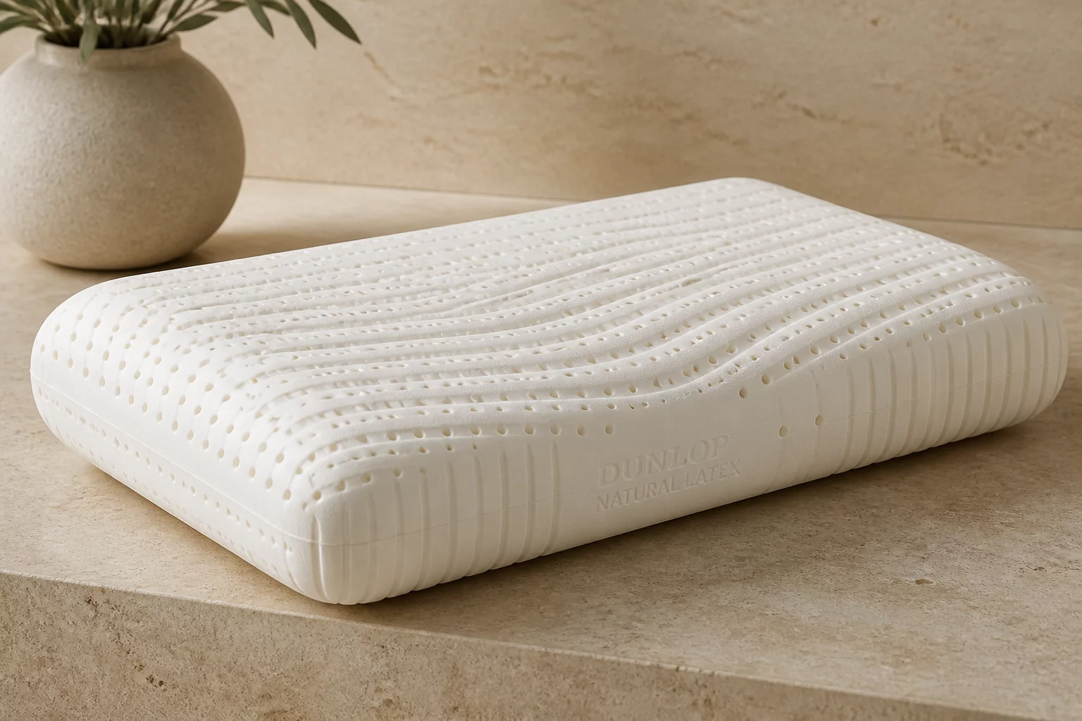 Natural organic perforated latex pillow core