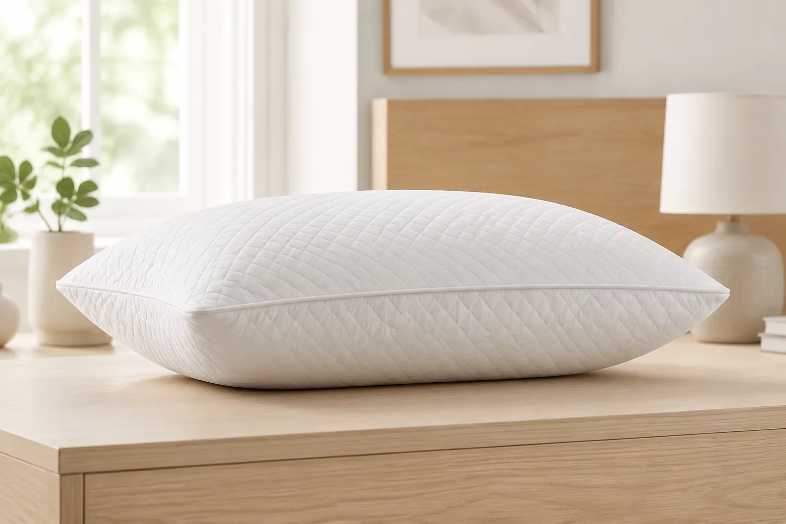 Quilted Microfiber Bed Pillow angle 2