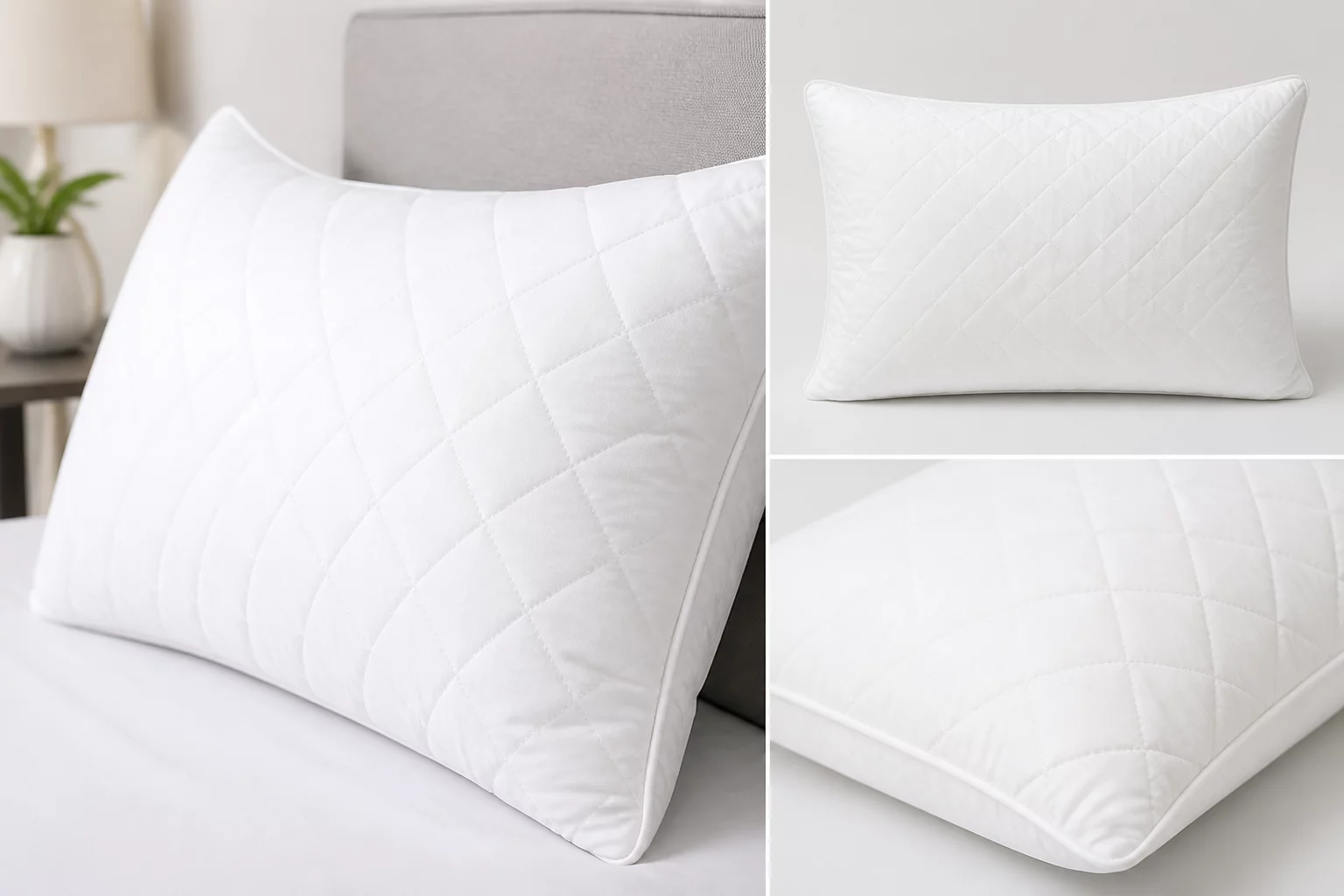 Quilted Microfiber Bed Pillow